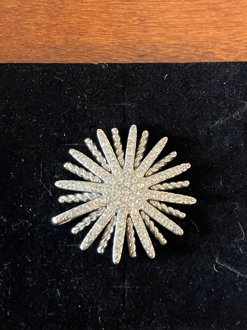 Vintage Crystal Starburst statement pendant 24 points